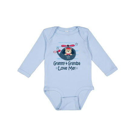 

Inktastic Grammy and Grandpa Love Me Grandson Outfit Gift Baby Boy Long Sleeve Bodysuit