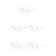 thumbnail image 2 of Guardurnaity Gafas de miopía de Metal con lentes antiazules, gafas cuadradas transparentes, gafas graduadas plateadas, luz plana antiazul Type2 NO2, 2 of 6