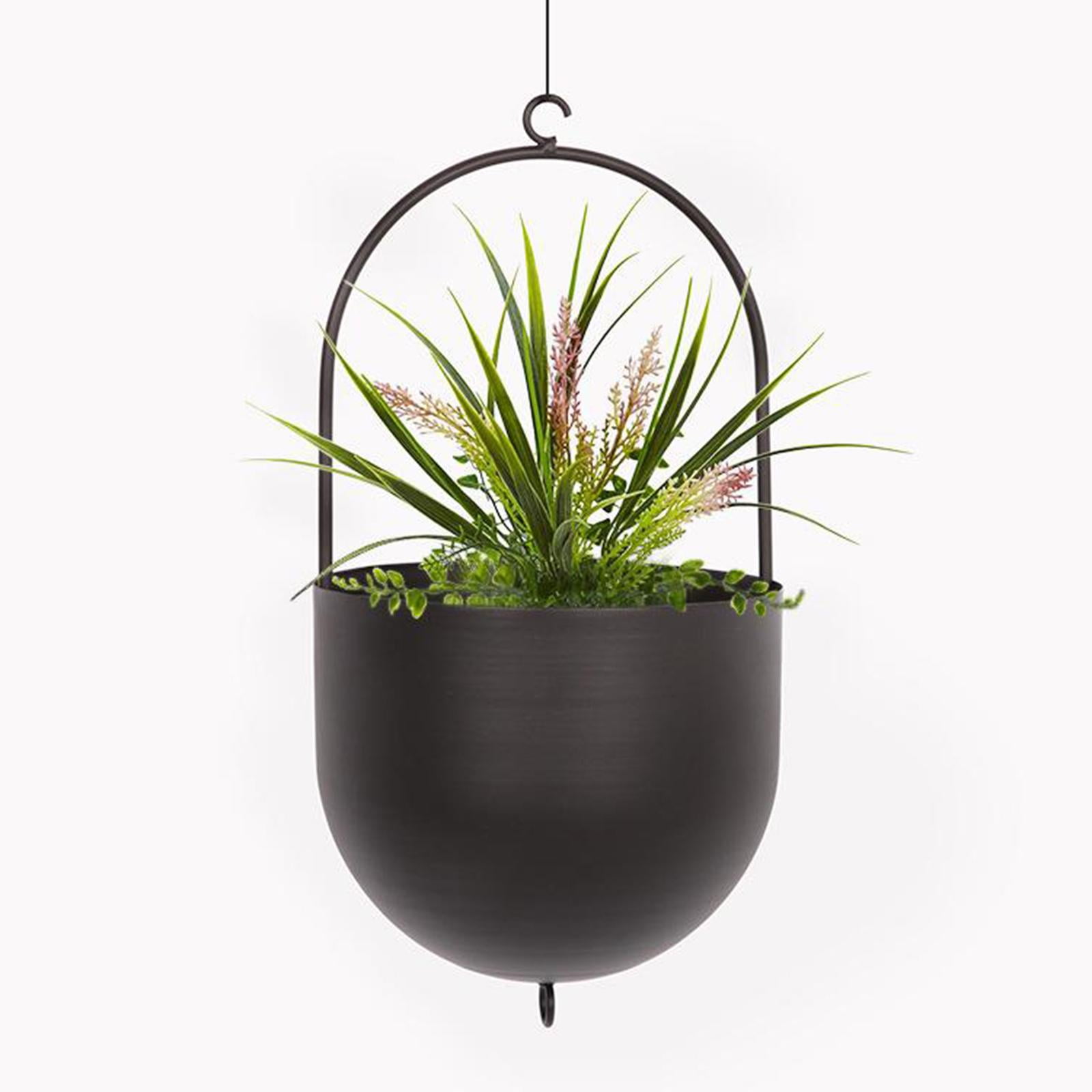 Creative Hanging Planter Basket Ceiling Swing Pot with Hook for Small Succulent Decor indoor e