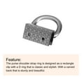 thumbnail image 4 of Metal Bag Connector with D Ring, 6Pack 28mm Purse Bridge Hanger Buckle with Screws (Dark Silver), 4 of 5
