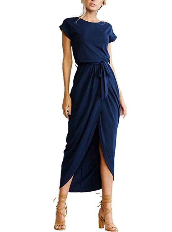front split shorts maxi dress