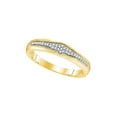thumbnail image 3 of 10kt Yellow Gold His Hers Round Diamond Cluster Matching Wedding Set 1/3 Cttw, 3 of 3
