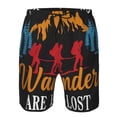 thumbnail image 3 of Balery Not All Who Wander Are Lost Hiking Traje de Baño Estilo Hawaiano para Hombre, Shorts de Secado Rápido con Bolsillos-Medium, 3 of 6
