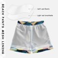 thumbnail image 3 of FORMRS Boys Swim Trunks Quick Dry Mesh Liner Boardshorts Sizes XS-XL, Blue Cubes, 3 of 7