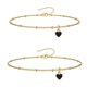 thumbnail image 1 of Pulseras y Tobilleras de Cadena de Acero Inoxidable para Hombre Mujer, Pulsera (15+5cm), Tobillera (21+5cm) Ajustable, 1 of 6