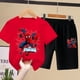 thumbnail image 1 of Ropa deportiva de Marvel Spiderman para niño y niña, camiseta de algodón de manga corta, conjunto de 2 uds para bebé, ropa para niños, trajes de bebé, conjunto informal 120 Gao Jinjia LED, 1 of 2