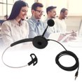 thumbnail image 4 of Single Ear Customer Service Headset, Flexible Telephone Headset Comfortable Clear  For Telemarketing For 3.5mm Jack, 4 of 8