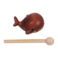 thumbnail image 2 of Miangastore wood sculptures Wooden Temple Block Brown 1Set Rhythm Instrument for Office Setting, 2 of 8