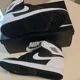 thumbnail image 4 of N I-K-E A i r-Jor-dan 1 Retro High OG Men's Black & White High-Top Sneakers Size 10.5, 4 of 6
