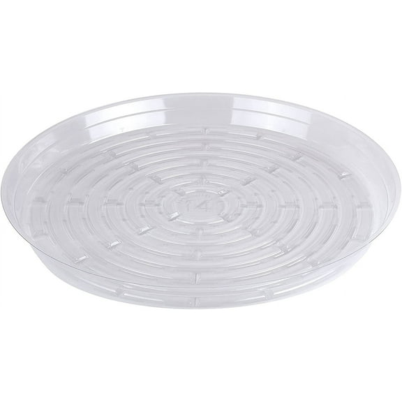 Curtis Wagner Round Clear Vinyl 14" Plant Saucer- Pack of 1