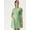 Green, variant on DressBerry Women’s Printed Poly Rayon Dress Round Neck 3/4th Long Sleeves Knee Length Regular Wear Light Weighted Casual Summer Dress