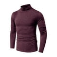 thumbnail image 2 of Besolor Men's Turtleneck Undershirt Casual Slim Fitted Stretchy Long Sleeve Basic Shirts Lightweight Pullover Tops, 2 of 4