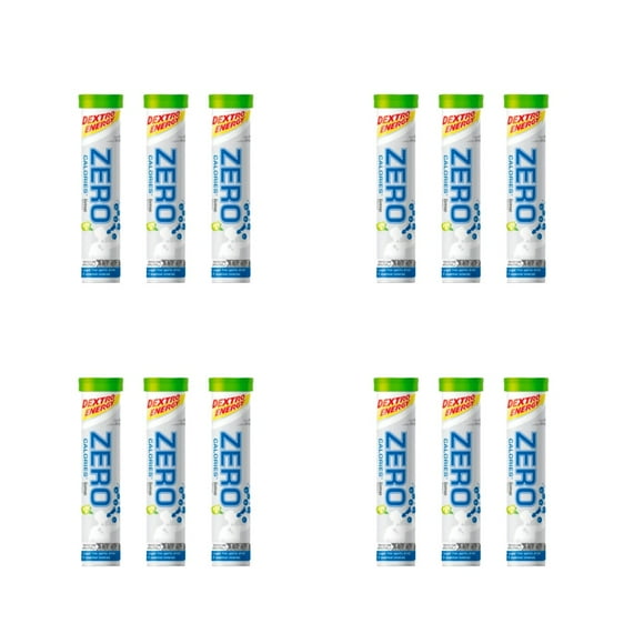 Dextro Energy Tableta Efervescente Electrolitos 0calorias 12 Lime DEXTRO ENERGY ZERO TABLETAS
