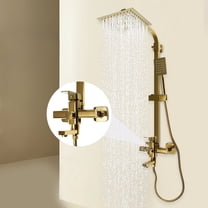 Shower Faucet System Set Rainfall Shower Head with Handheld Spray Mixer Tap