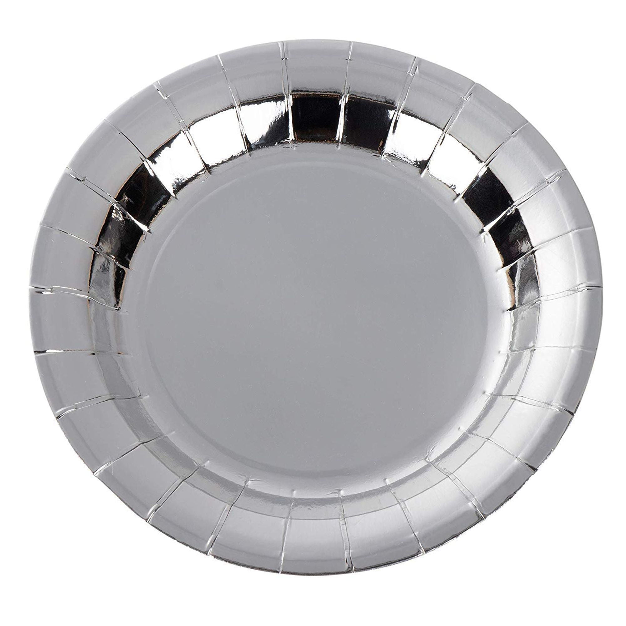 Silver Paper Plates 48Pack 7Inch Round Cake Plates