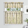 thumbnail image 2 of Kitchen Curtains 36 Inch Short - 3 Panel Set Lemon Print, Rod Pocket Window Curtains 100% Polyester, Cute Fruit Valance for Farmhouse, Cafe, Living Room, Bedroom, Easy Wash, 2 of 6