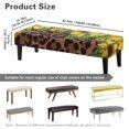 thumbnail image 7 of Whosucclay Leopard Sunflower Print Dining Room Bench Covers Non-Slip Bench Chair Slipcovers Dust Proof Bench Seat Cushion Slipcovers Removable Bench Protectors for Wedding, Hotel, Party, 7 of 7