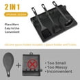 thumbnail image 4 of fashionhome Spoon Rest 2 in 1 Spoon Holder Tong Spatula Holder Portable Kitchen Utensil Tableware Rack, Black, 4 of 9