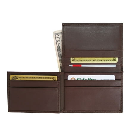 Men's Flip Credit Card Wallet in Genuine Leather