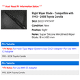 thumbnail image 2 of Right Wiper Blade - Compatible with 1993 - 2008 Toyota Corolla 1994 1995 1996 1997 1998 1999 2000 2001 2002 2003 2004 2005 2006 2007, 2 of 6