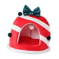 thumbnail image 3 of Cama navideña para gatos de interior, tipo cueva, con cojín extraíble y lavable. Escondite suave y creativo. Tienda de campaña navideña para gatos y, 3 of 10