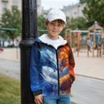 thumbnail image 2 of Uorisanigo Kids Hoodie Hooded Sweatshirt Long Sleeve Full-Zip Ice Fire Dragon Sweatshirts Jackets with Kangaroo Pockets, Outwear Coat Jackets Spring Autumn Warm Shirts, 2 of 7