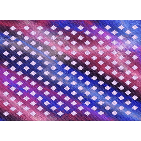 Ahgly Company Machine Washable Indoor Rectangle Transitional Bright Purple Area Rugs, 4' x 6'