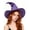 Dark Purple, variant on Elegant Crushed Faux Suede Witch Hat for Adults - Wide-Brim Halloween & Cosplay Costume Accessory (Multiple Colors Available) Adjustable Wire Brim