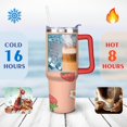 thumbnail image 4 of 40 OZ Strawberry Coffee Cup Gifts for Women Men Birthday Travel Cup Gifts for Daughter Mom Best Friend Travelers Insulated Stainless Steel Cup with Handle, 4 of 7