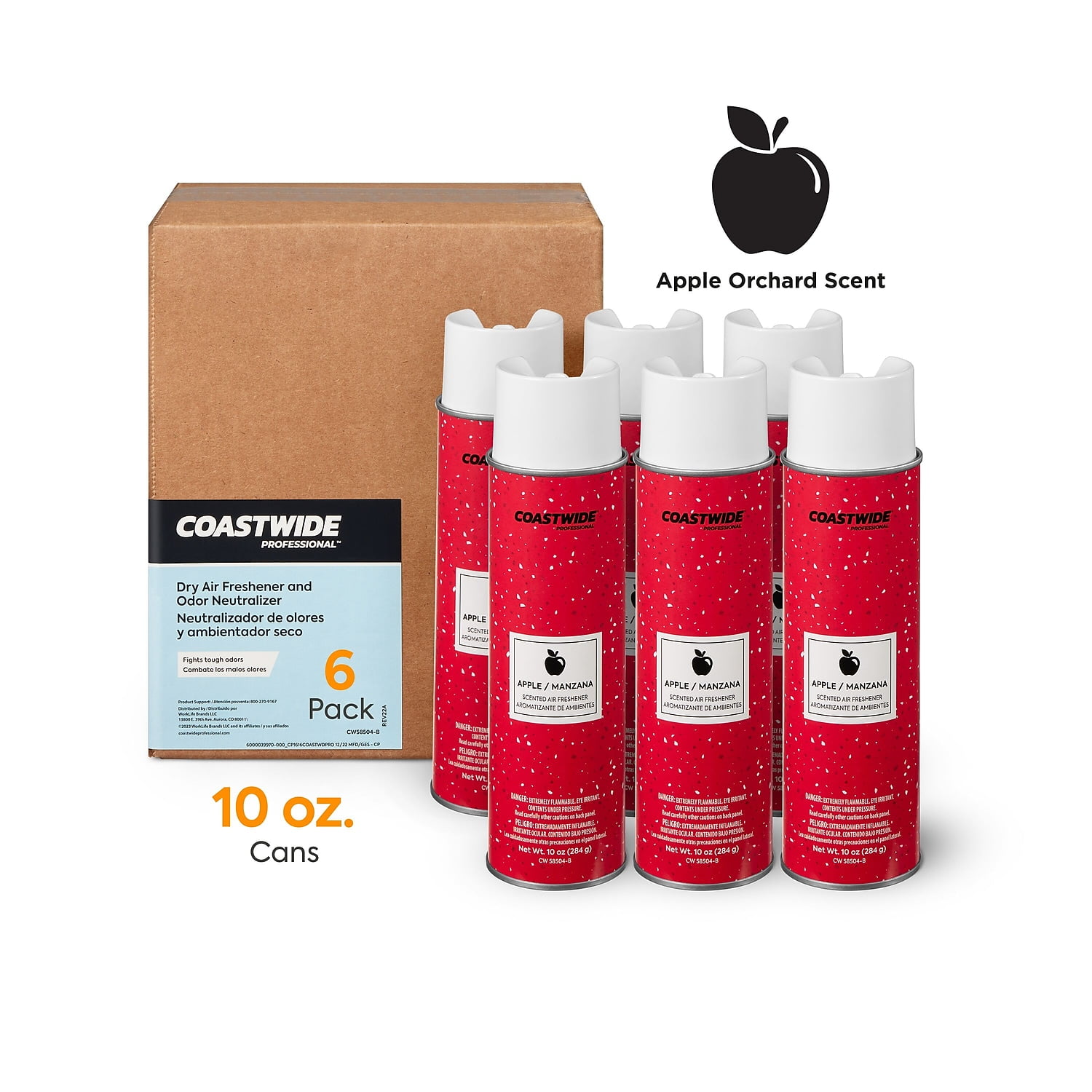 Staples Coastwide Professional Air Freshener Aerosol Apple