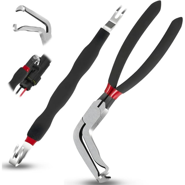 Electrical Disconnect Pliers, 8" Automotive Connector Separator Tool, Professional Repair Kit for Push Tab Style Plugs