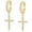 Yellow Gold, variant on 14K Gold Plated Drop Dangle Cross Hoop Earrings Trendy Gold Cross Earrings for Women Small CZ Huggie Hoops Dangling Diamond Cross Earrings for Men Hypoallergenic Lightweight