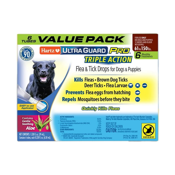 Prevención de pulgas y garrapatas Hartz UltraGuard Pro para perros de 61 a 150 libras