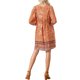 thumbnail image 3 of Vestido de verano bohemio para mujer INSPIRE CHIC, casual, de manga 3/4, corto, estilo babydoll, con estampado floral, fluido, vestido de playa, color naranja, 3 of 6