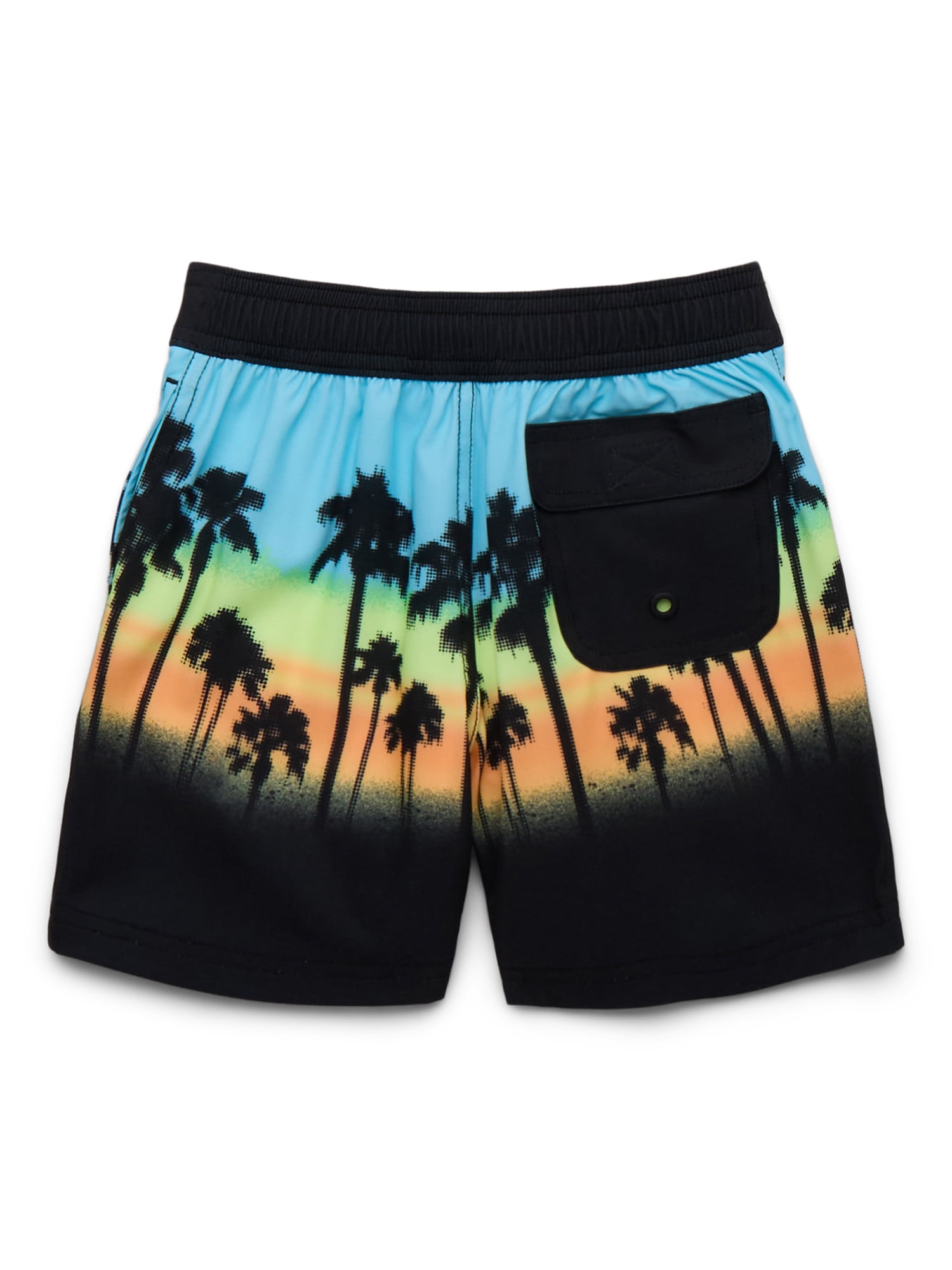 Wonder Nation Boys Long Sleeve Rashguard and Swim Trunks Set with UPF 50+, 2-Piece, Sizes 4-18 & Husky