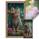 thumbnail image 1 of Hilo Algodón Bordado Punto Cruz Impreso Gato en El Arbusto 11CT 30x60cm, 1 of 9