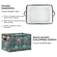 thumbnail image 2 of Yayeee 2 Pack Canvas Storage Basket with Handles for Shelves Fabric Bins Closet Organizer, Art Water Lilies Pattern, 2 of 8