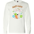 thumbnail image 3 of Inktastic Happy Easter Bunny with Eggs and Carrot Long Sleeve T-Shirt, 3 of 5