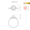 thumbnail image 5 of ANGARA Japanese Akoya Cultured Pearl Halo Engagement Ring in Platinum for Women | June Birthstone, Birthday, Anniversary, Jewelry Gift for Women | Pearl Ring, 5 of 9