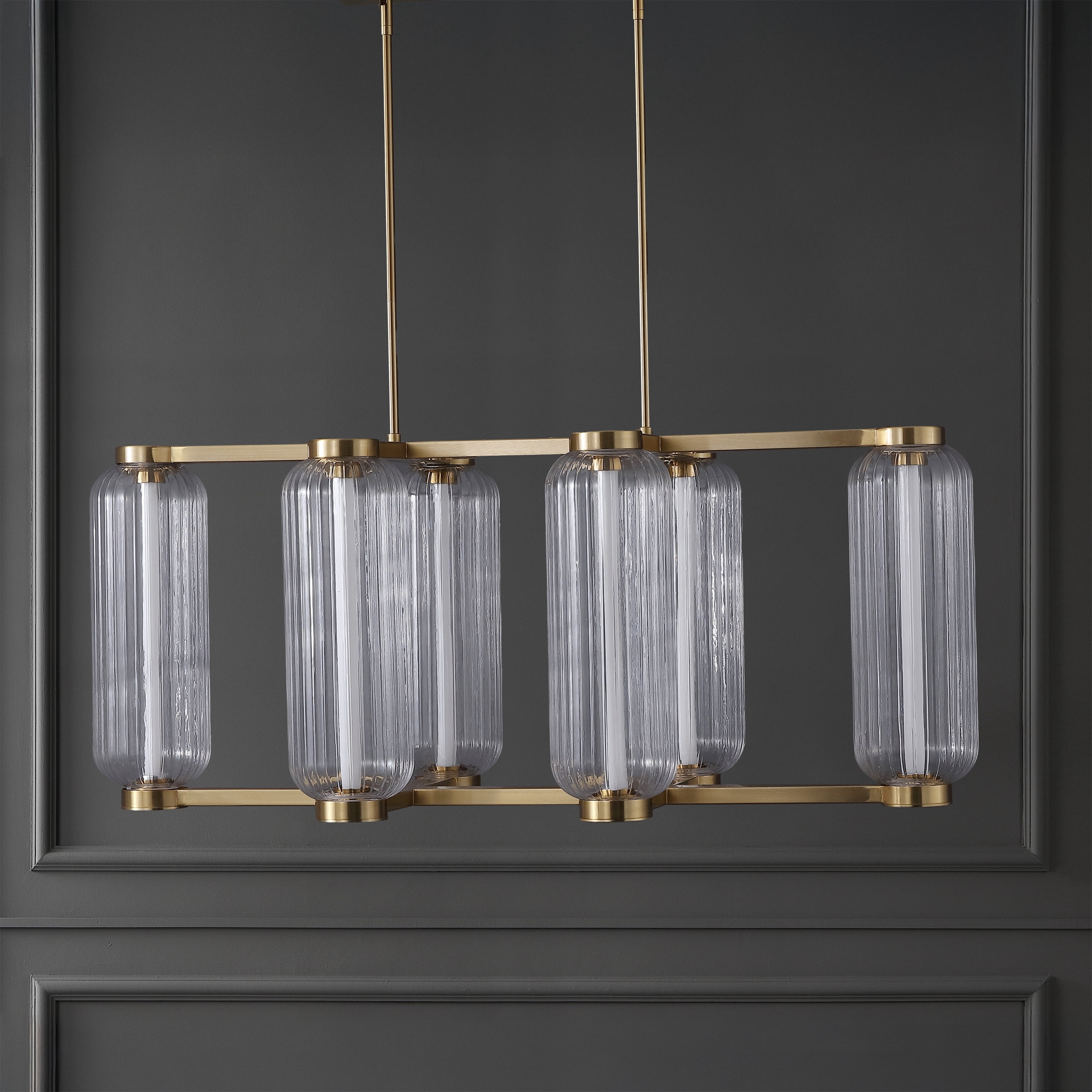 Safavieh Counture Cyndy Glass Chandelier, Gold/Clear
