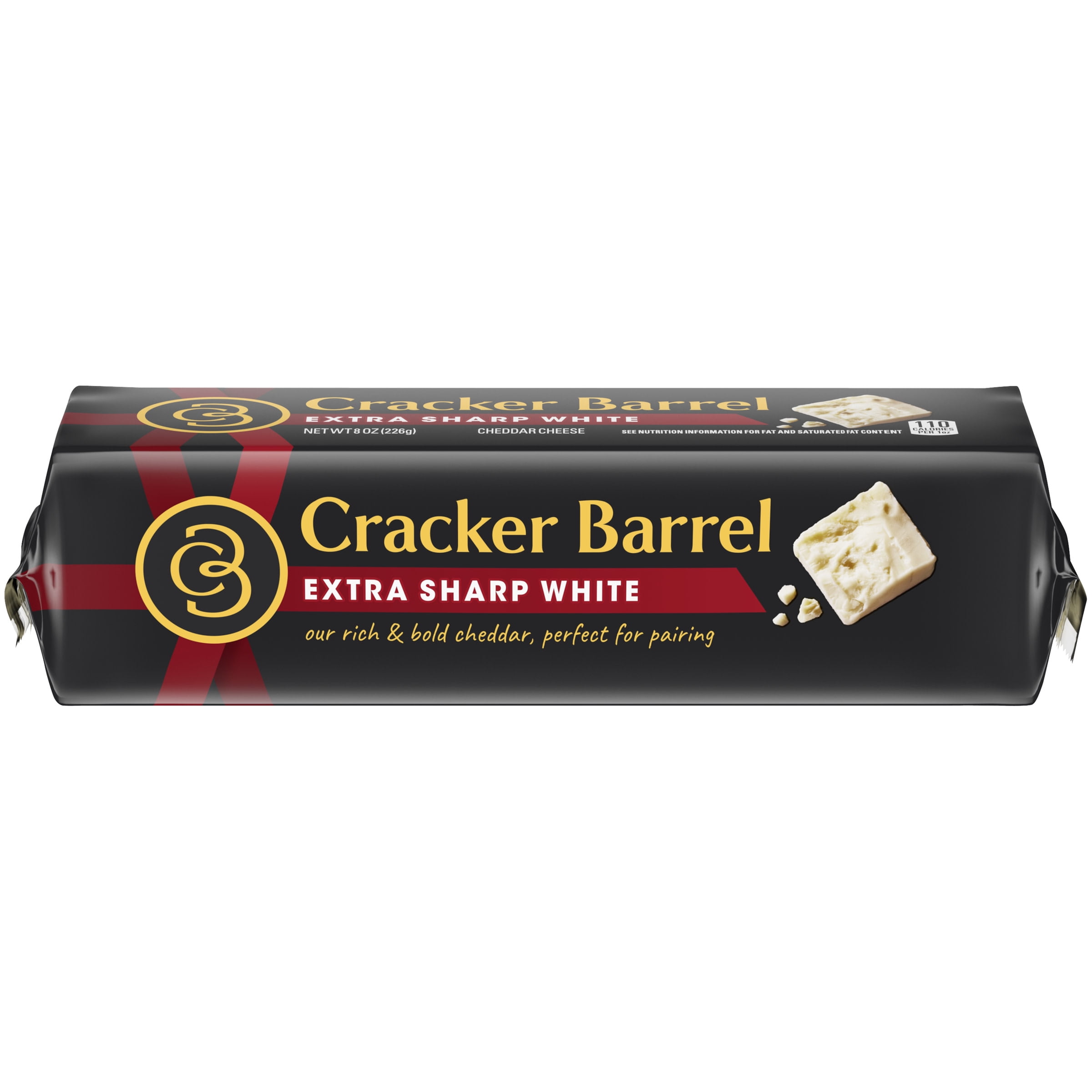 Cracker Barrel Extra Sharp White Cheddar Cheese, 8 oz Block