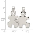 thumbnail image 3 of Sterling Silver Polished Puzzle Pieces Pendant, 3 of 3