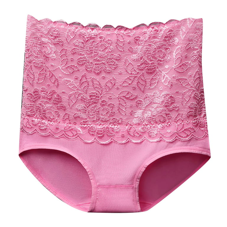 adviicd High Waist Panties Womens Cotton Underwear High Waist Ladies  Hipster Full Coverage Panty Hot Pink XX-Large