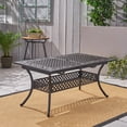thumbnail image 3 of GDF Studio Brighton Outdoor Cast Aluminum Expandable Rectangular Dining Table Shiny Copper, 8 Person, 3 of 13