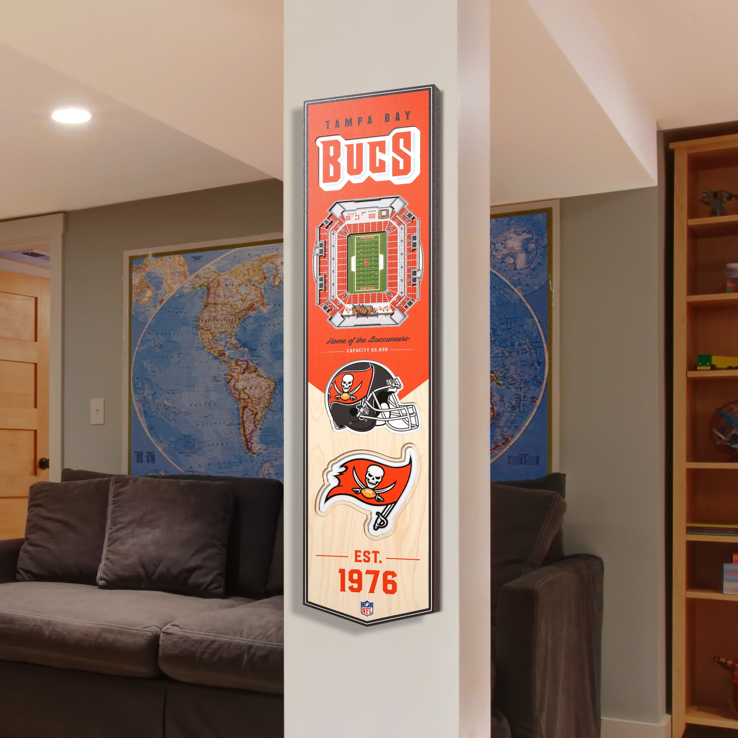 Tampa Bay Buccaneers 8'' x 32'' 3D StadiumView Banner