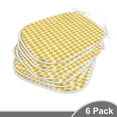 thumbnail image 2 of Yellow and White Dining Chair Pad, Diagonal Checkered Old Fashioned Retro Style Grid Mosaic Pattern, Water Resistant Pillow with Straps for Kitchen Seats, 8 Pieces Set, Yellow and White, by Ambesonne, 2 of 5