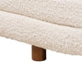 thumbnail image 5 of Baxton Studio Betiana Boucle Fabric Bedroom, Storage Bench, Channel-Tufted Design, Wood Legs, Cream, 5 of 10
