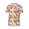 thumbnail image 6 of Wukai Flowers And Birds Watercolor Print Men's Short-Sleeved Mesh T-Shirt,Quick-Dry Short Sleeve Workout T-Shirt-Small, 6 of 8