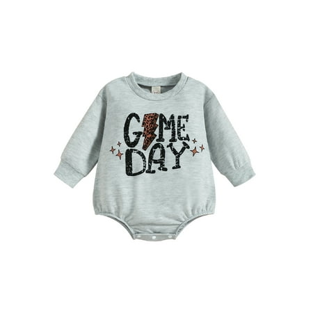 

Bagilaanoe Newborn Baby Girl Boy Oversized Rompers Star Letter Print Long Sleeve Bodysuits 3M 6M 12M 18M Infant Casual One Piece Short Jumpsuit