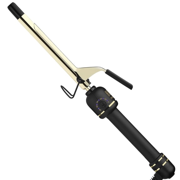 HOT TOOLS 24K Gold Extended Barrel Spring Curling Iron 5/8" with Clamp for Beautiful Tight Curls